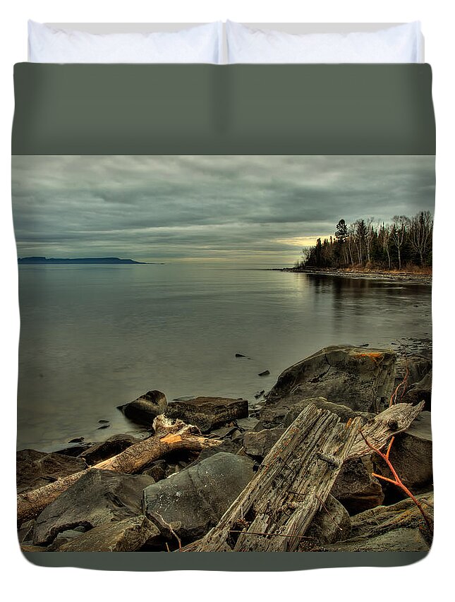 The Bay Of Thunder Duvet Cover featuring the photograph The Bay of Thunder by Jakub Sisak
