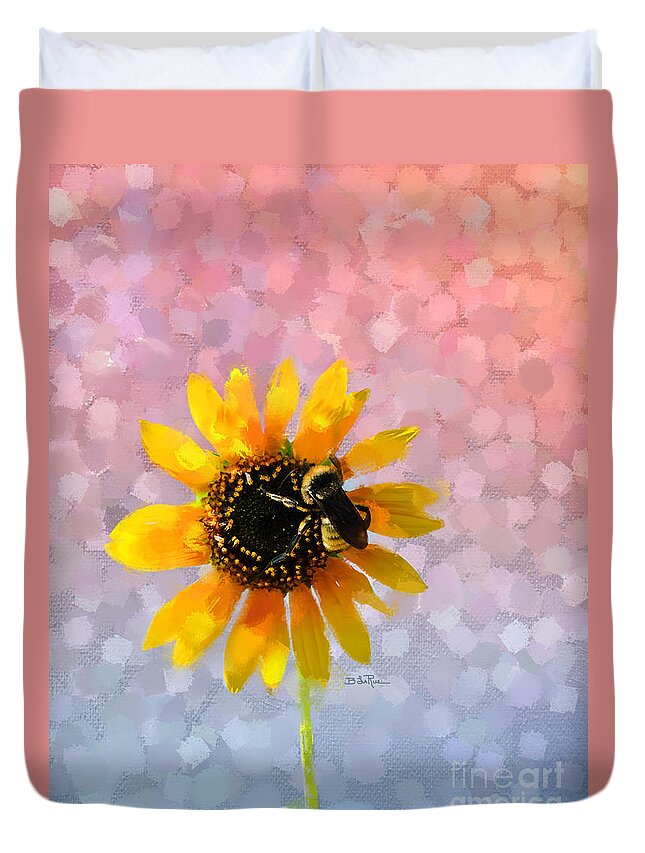 Flower Duvet Cover featuring the photograph The Bee's Knees by Betty LaRue