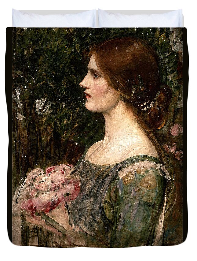Waterhouse Duvet Cover featuring the painting The Bouquet by John William Waterhouse