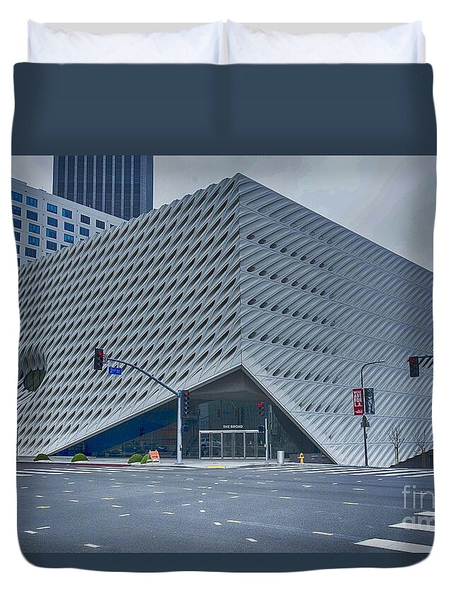 Broad Museum Duvet Cover featuring the photograph The Broad Museum by David Bearden