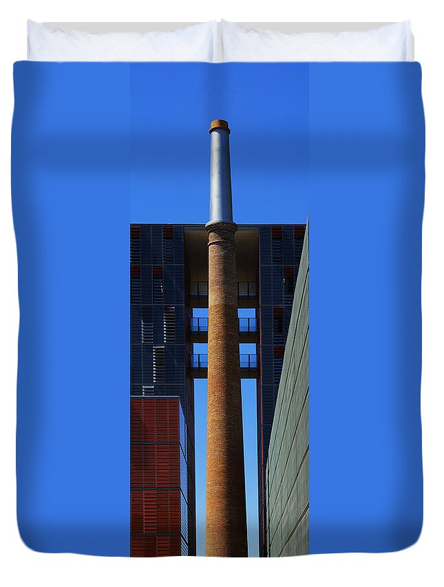 Chimney Duvet Cover featuring the photograph The chimney by Emme Pons