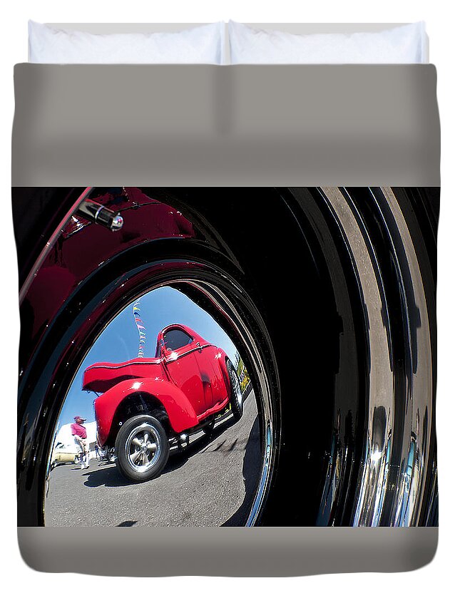 Classic Car Duvet Cover featuring the photograph The Classic Moon by Doug Davidson