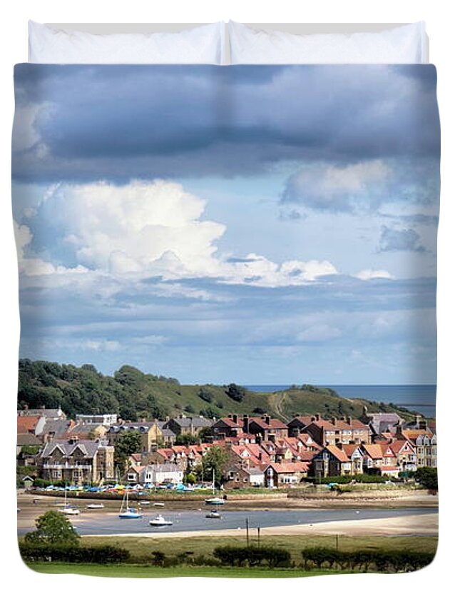 Alnmouth Duvet Cover featuring the photograph The Coastal Village Of Alnmouth by Jeff Townsend