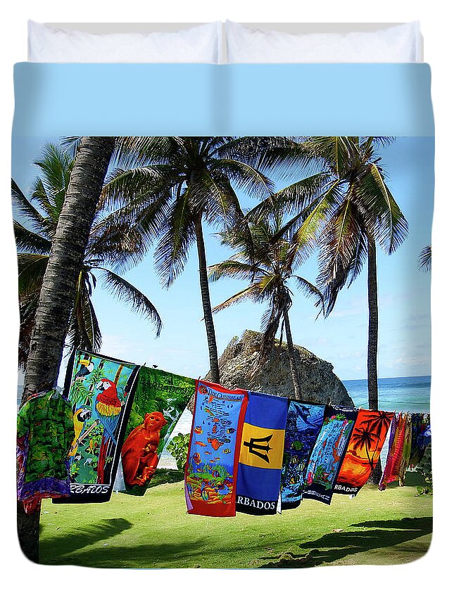 Barbados Duvet Cover featuring the photograph The Colors of Barbados by Kurt Van Wagner