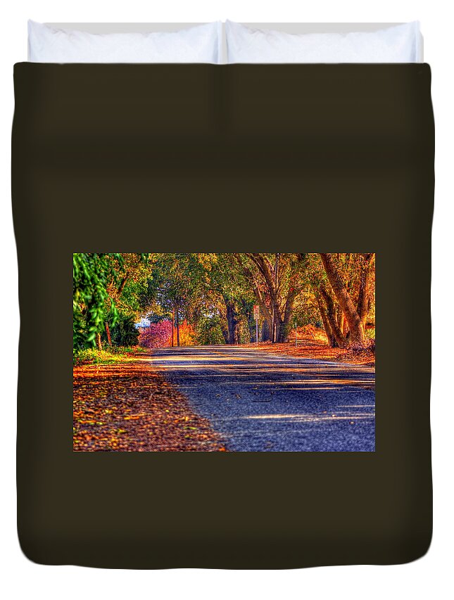 Hdr Duvet Cover featuring the photograph The Colors of Fall by Randy Wehner
