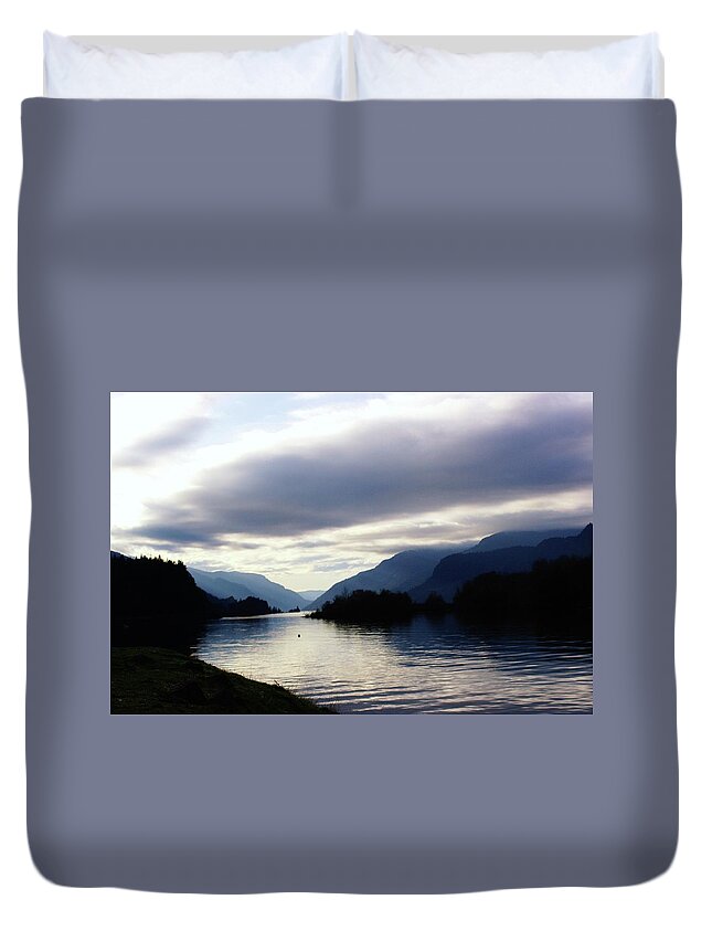 Rivers Duvet Cover featuring the photograph The Columbia River by Jeff Swan