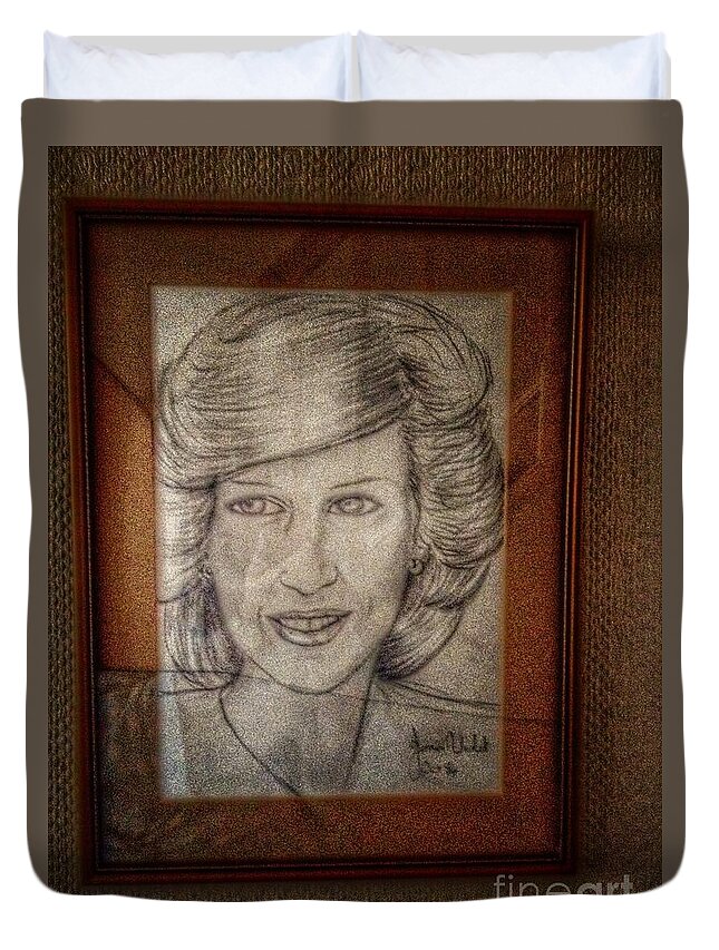 Princess Diana Duvet Cover featuring the photograph The Cracked Picture by Joan-Violet Stretch