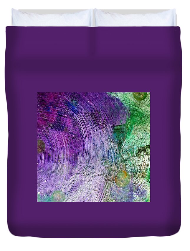 Crossover Duvet Cover featuring the painting The Crossover by Lisa Kaiser