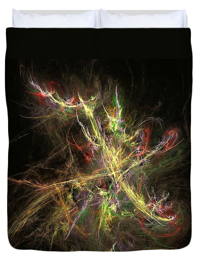 Abstract Digital Photo Duvet Cover featuring the digital art The dance 1 by David Lane