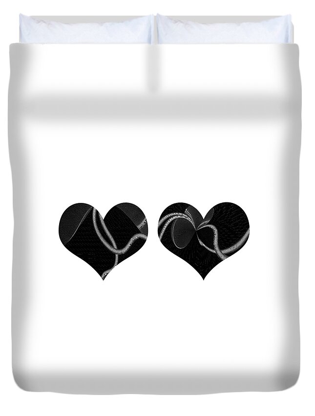 Heart Duvet Cover featuring the photograph The Dance of Two Hearts by Marilyn Cornwell