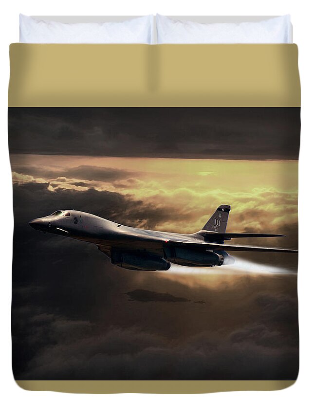 Aviation Duvet Cover featuring the digital art The Dark Knight Rises by Peter Chilelli