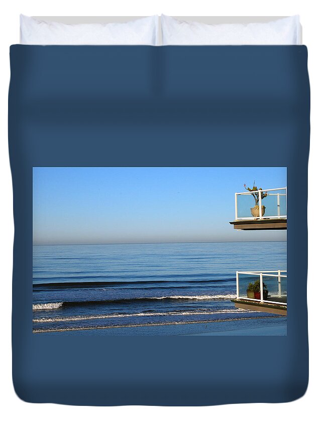 Pacific Duvet Cover featuring the photograph the Decks by Bill Dutting