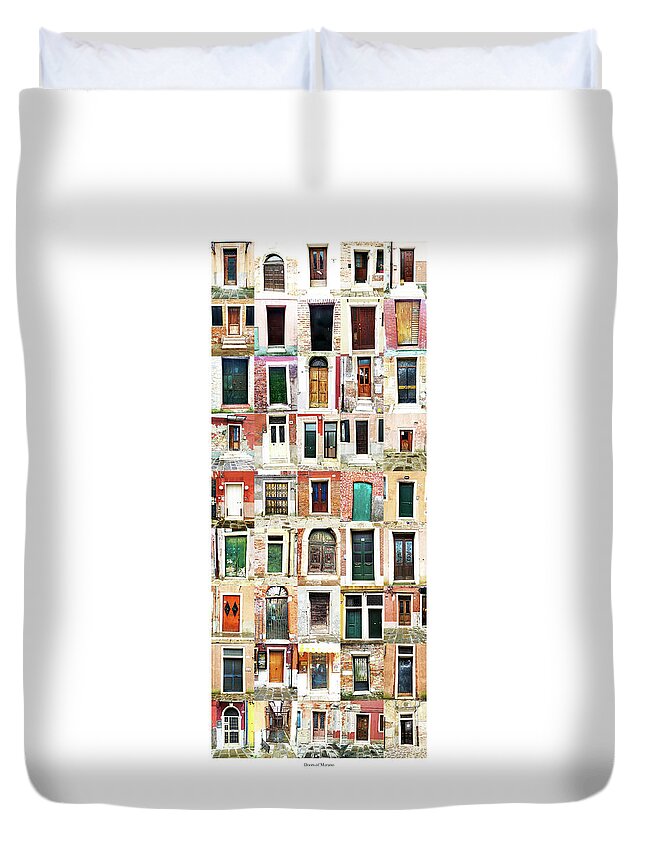 The Doors Of Murano Duvet Cover featuring the photograph The Doors of Murano Italy by David Ralph Johnson