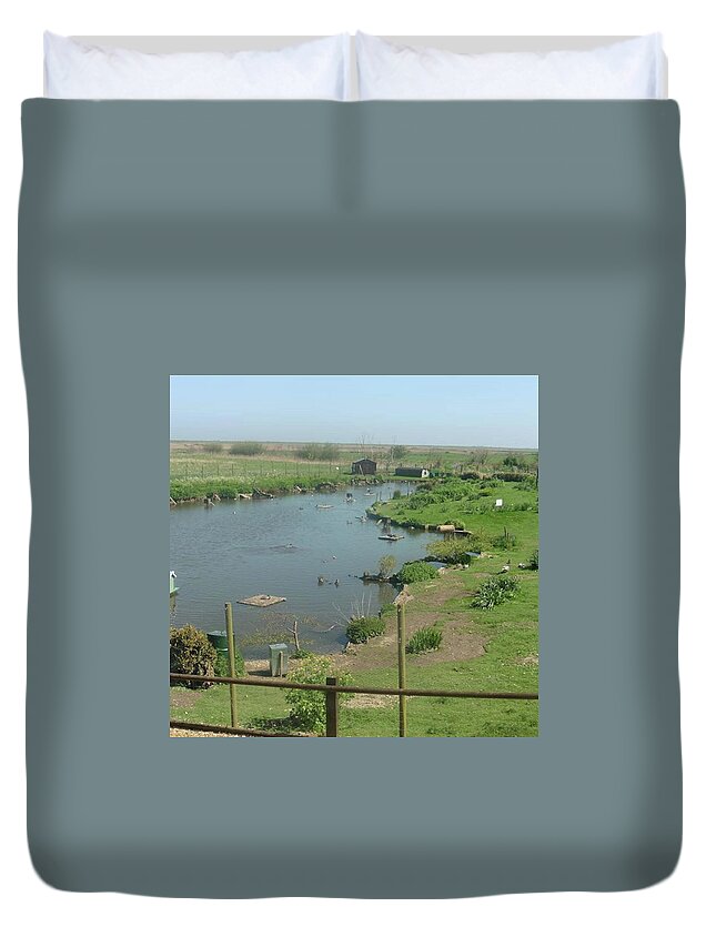 Duckpond Duvet Cover featuring the photograph The Duck Pond In Blakeney

#duckpond by Tanya Lynn