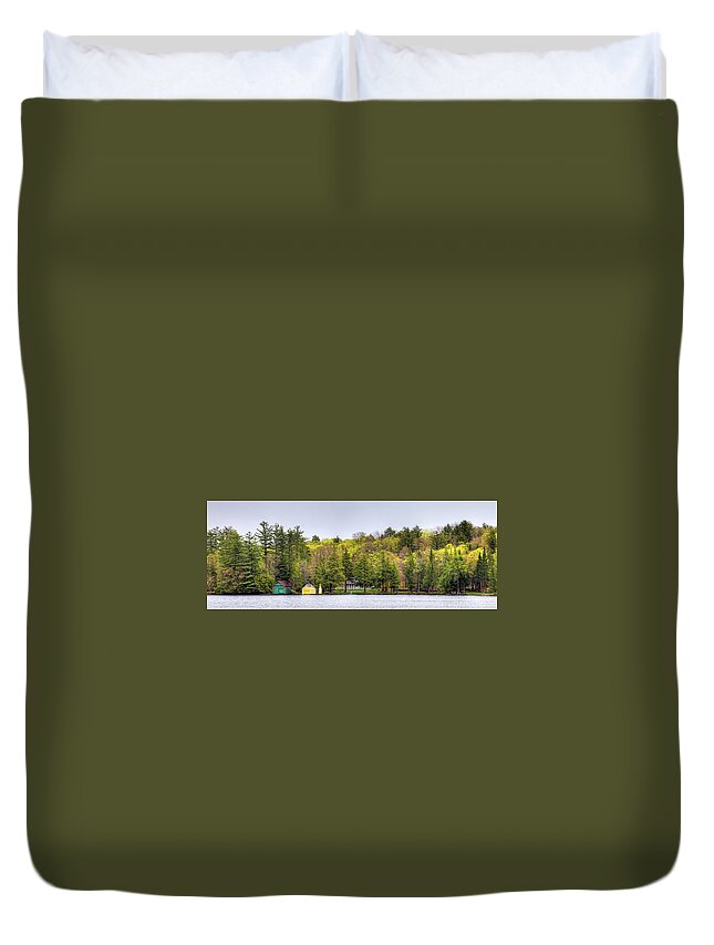 The Early Greens Of Spring Duvet Cover featuring the photograph The Early Greens of Spring by David Patterson