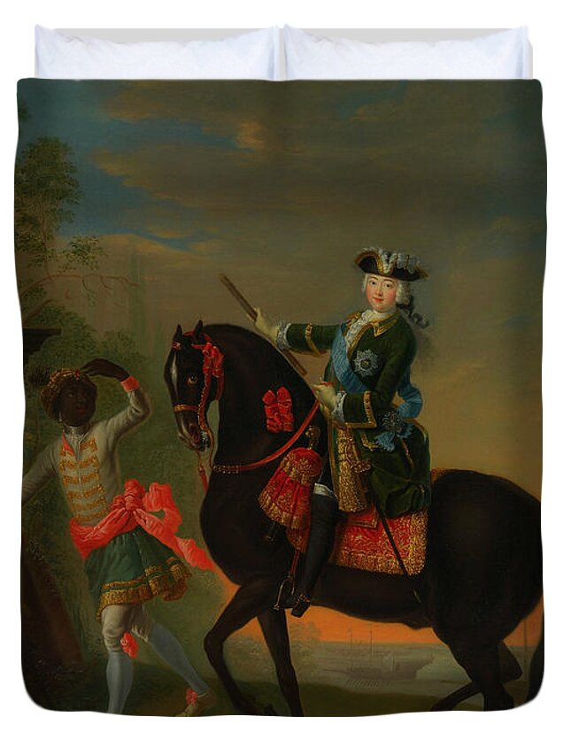 Painting Duvet Cover featuring the painting The Empress Elizabeth Of Russia by Mountain Dreams