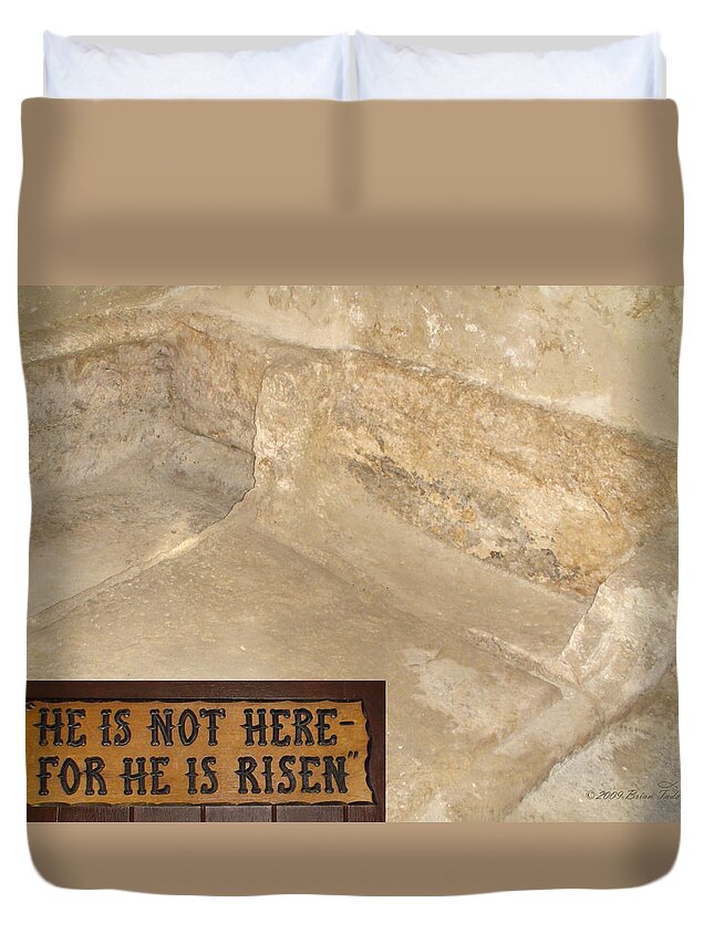 Empty Tomb Duvet Cover featuring the photograph The Empty Tomb by Brian Tada