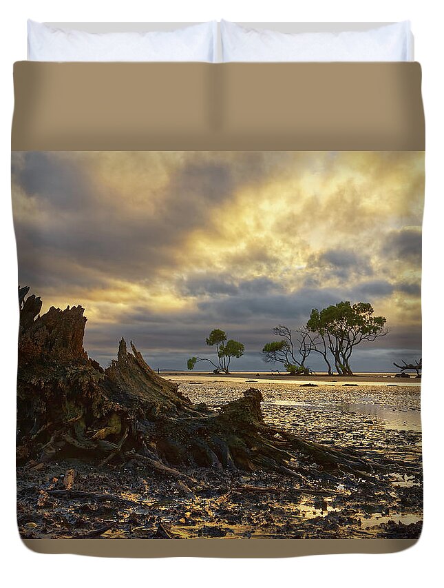 Decay Duvet Cover featuring the photograph The End of the World by Robert Charity