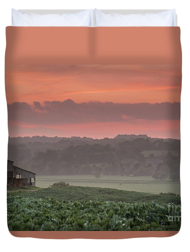 English Duvet Cover featuring the photograph The English Landscape 2 by Perry Rodriguez