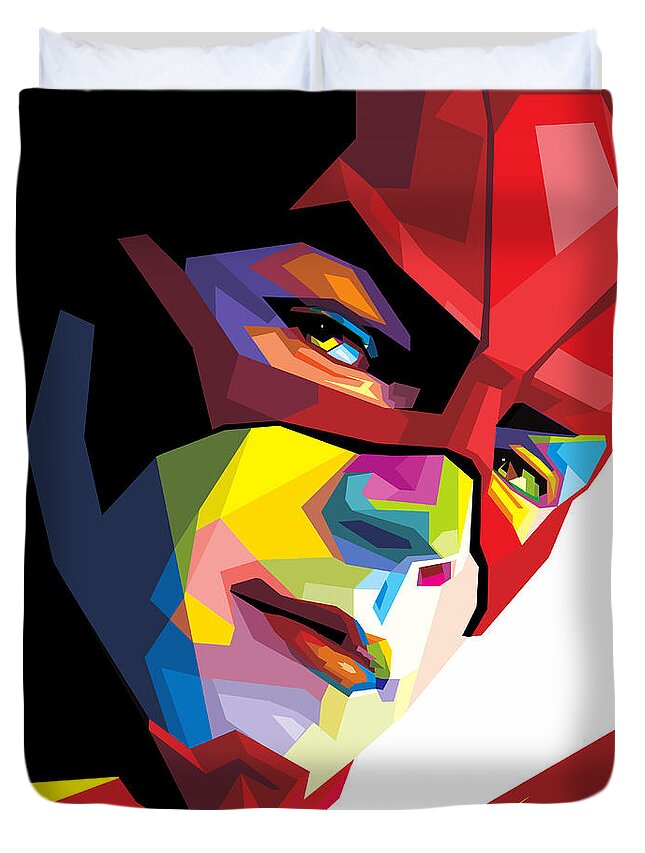 The Flash Colorful Pop Art Duvet Cover For Sale By Madiaz Roby