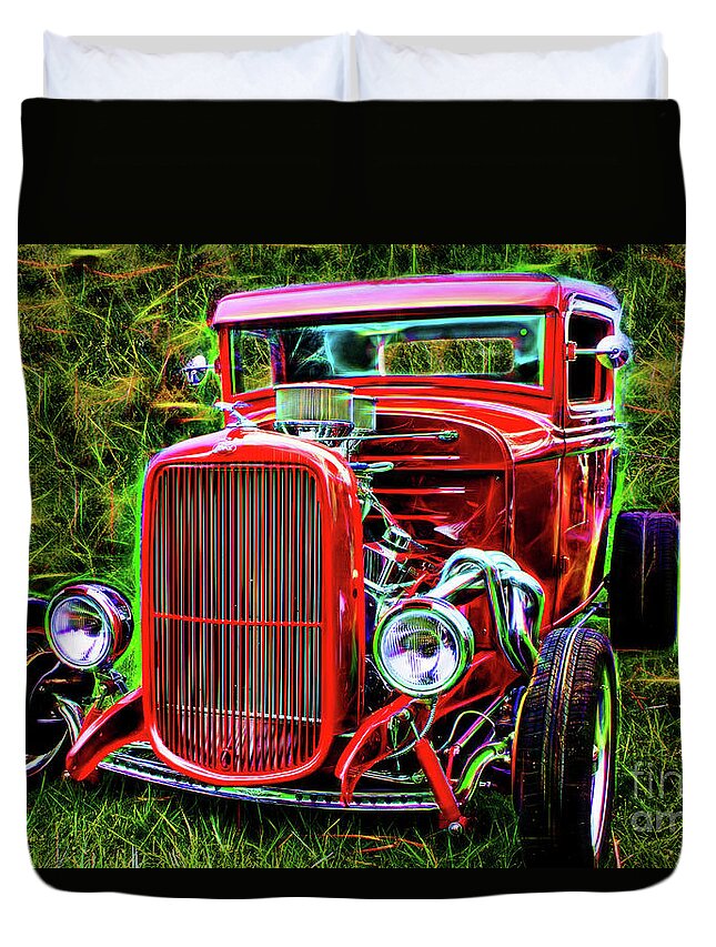 Ford Duvet Cover featuring the photograph The Ford by Steven Parker