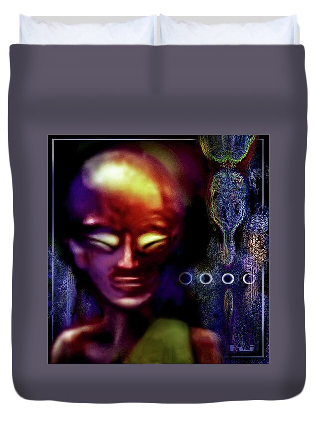Foreigner Duvet Cover featuring the digital art The Foreigner by Hartmut Jager