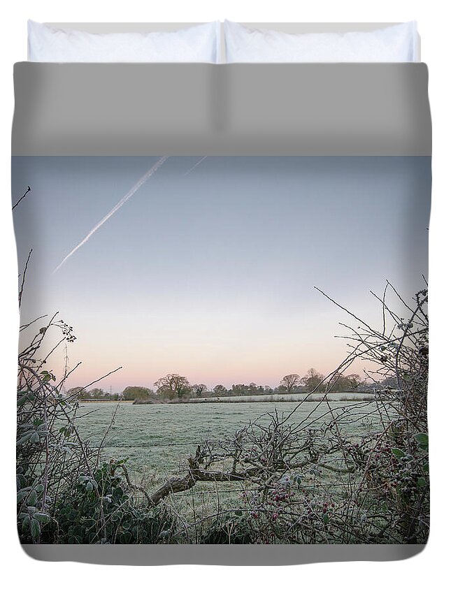 Rural Duvet Cover featuring the photograph The frosty morning you have been waiting for by Spikey Mouse Photography