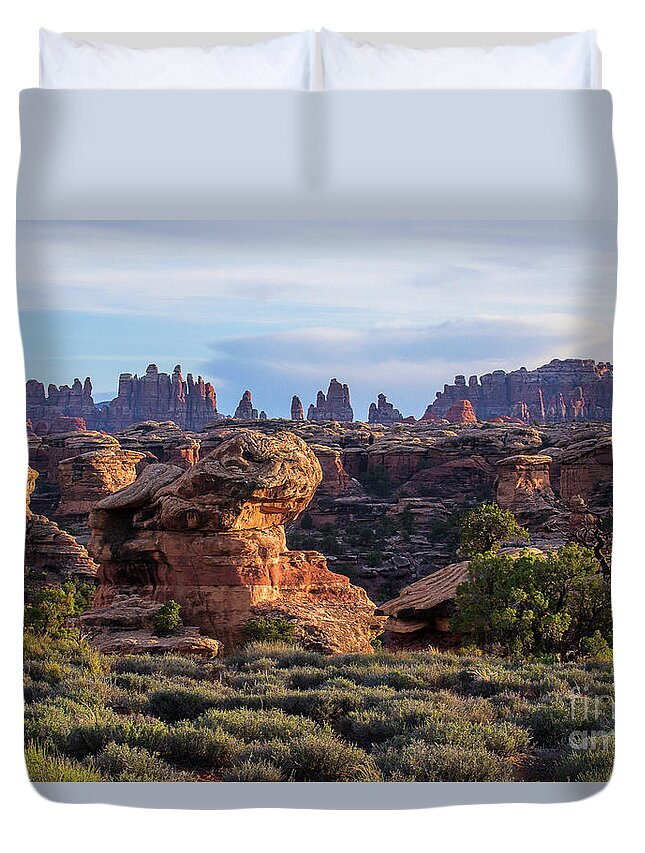 Utah Landscape Duvet Cover featuring the photograph The Garden Gate by Jim Garrison