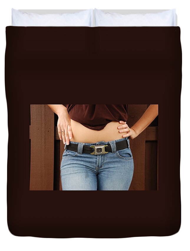 Body Duvet Cover featuring the photograph The Gm Belt by Rob Hans