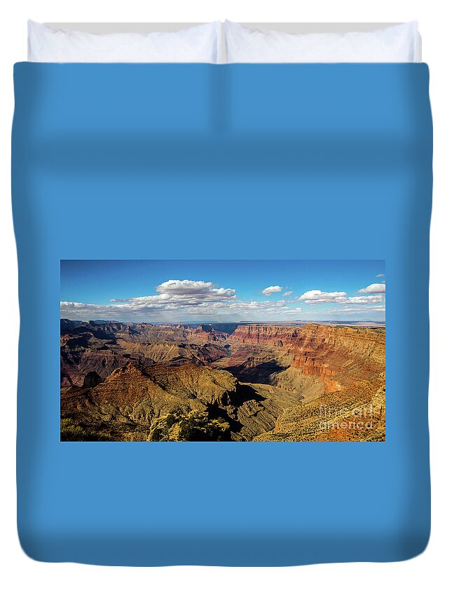 Grand Canyon Duvet Cover featuring the photograph The Golden Grand Canyon by Stephen Whalen