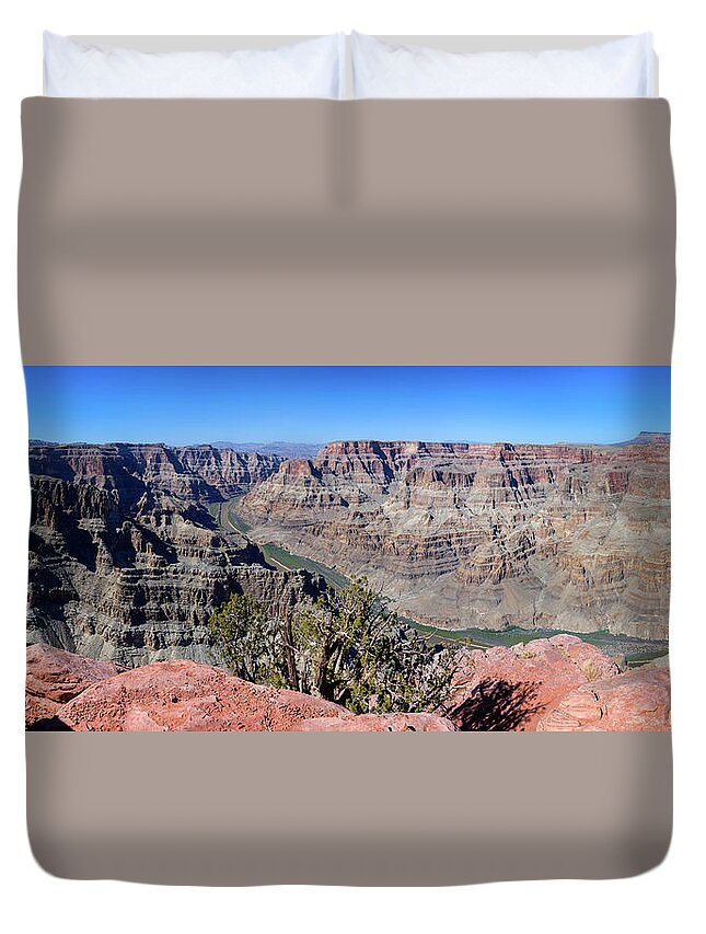 Grand Canyon Duvet Cover featuring the photograph The Grand Canyon Panorama by Andy Myatt
