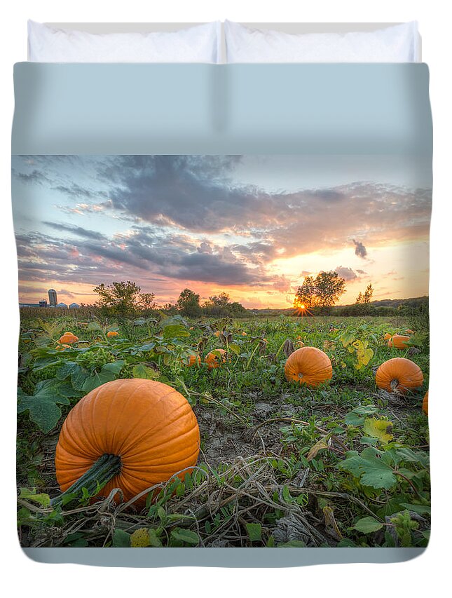 Fall Duvet Cover featuring the photograph The Great Pumpkin by Paul Schultz