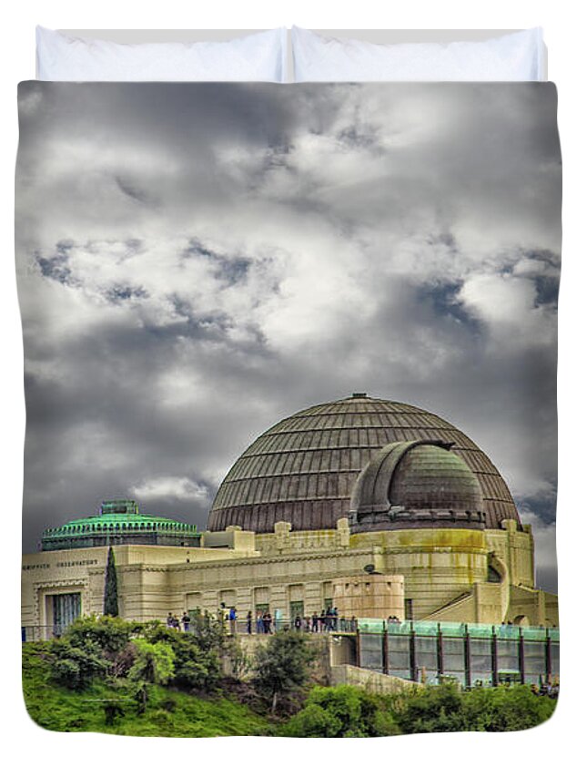 Griffith Observatory Duvet Cover featuring the photograph The Griffith Observatory by Robert Hebert