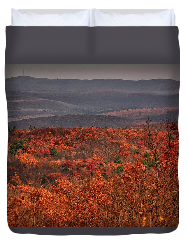 High Point State Park Duvet Cover featuring the photograph The Hills to High Point by Raymond Salani III