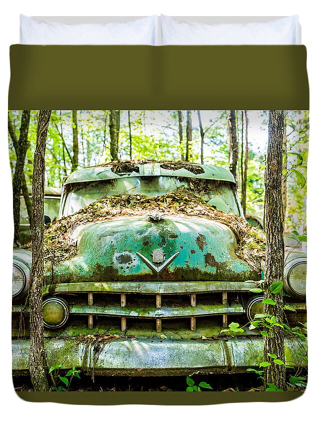 Abandoned Duvet Cover featuring the photograph The Hulk by Darryl Brooks