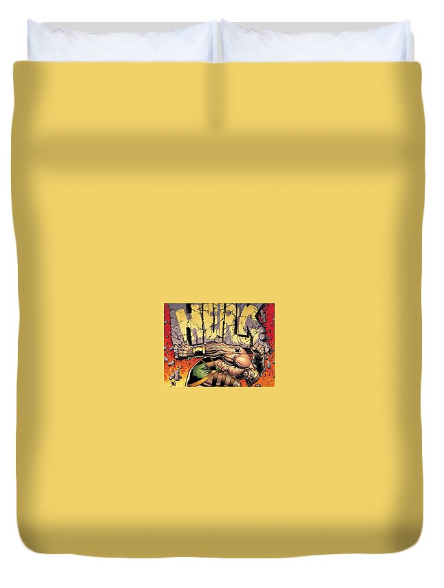 The Incredible Hercules Duvet Cover featuring the digital art The Incredible Hercules by Super Lovely
