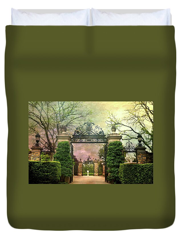 Landscape Duvet Cover featuring the photograph The Iron Gate by Diana Angstadt