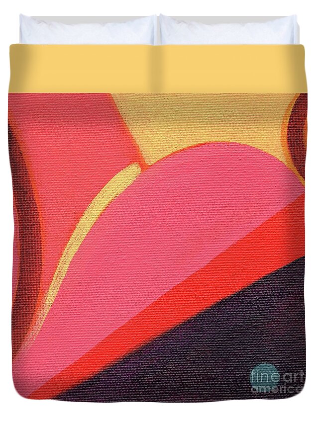 Abstract Art Duvet Cover featuring the painting The Joy of Design X L V I by Helena Tiainen