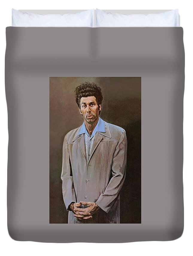 Seinfeld Duvet Cover featuring the painting The Kramer Portrait by Movie Poster Prints