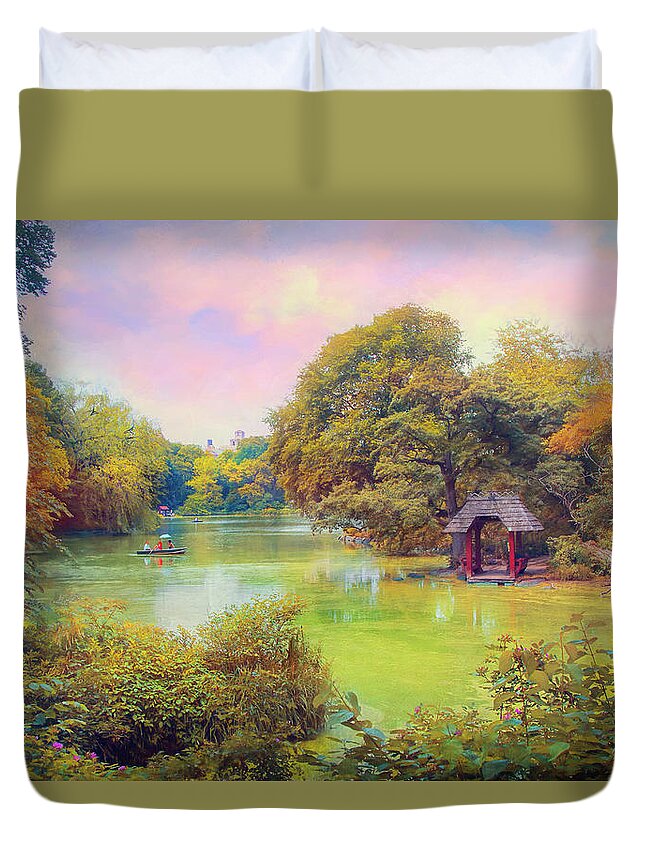 Lake Duvet Cover featuring the photograph The Lake by John Rivera