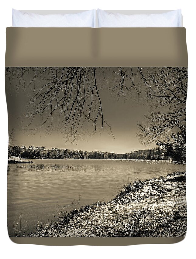 Lake Crabtree Duvet Cover featuring the photograph The Lake X by Wade Brooks
