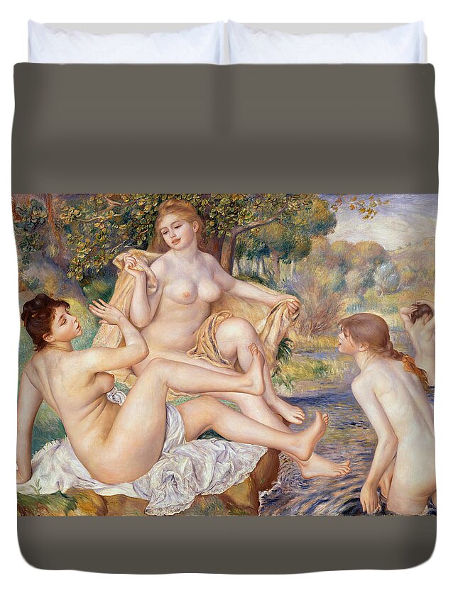 Renoir Duvet Cover featuring the painting The Large Bathers by Auguste Renoir