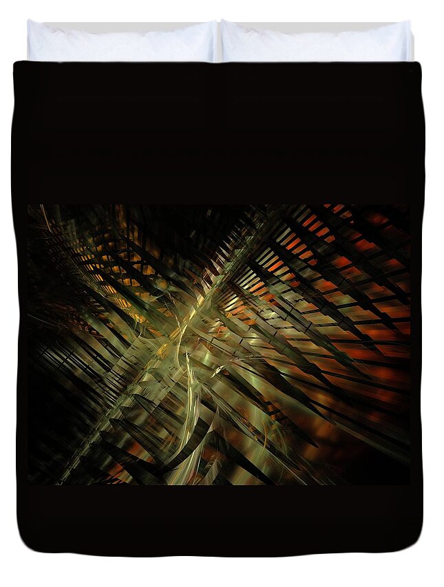 Graffiti Duvet Cover featuring the digital art The Last Vestiges Of Winter by Nirvana Blues