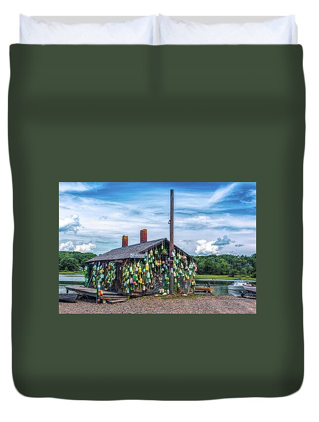 Atlantic Ocean Duvet Cover featuring the photograph The Lobster Pound by Guy Whiteley