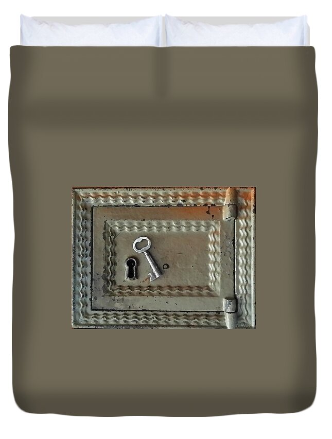 Lock Duvet Cover featuring the photograph The Lock Box by Rob Hans
