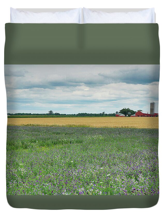 Canada Duvet Cover featuring the photograph Farming landscape by Nick Mares