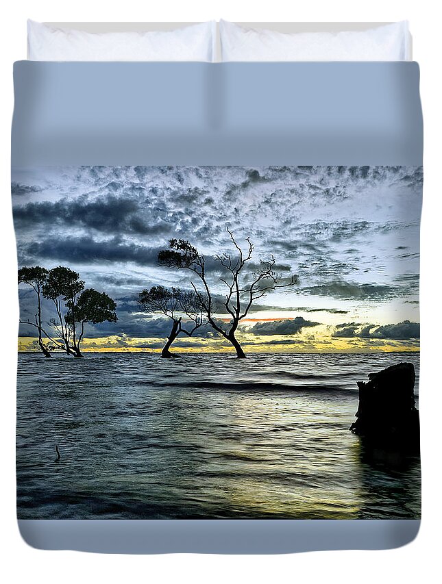 2015 Duvet Cover featuring the photograph The Mangrove Trees by Robert Charity