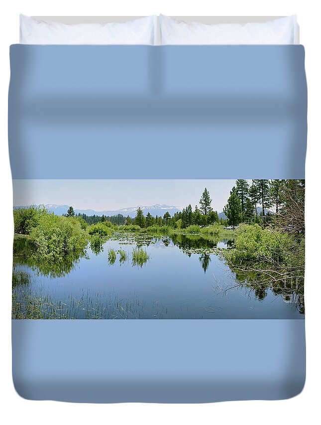 Marsh Duvet Cover featuring the photograph The Marsh by Joe Lach