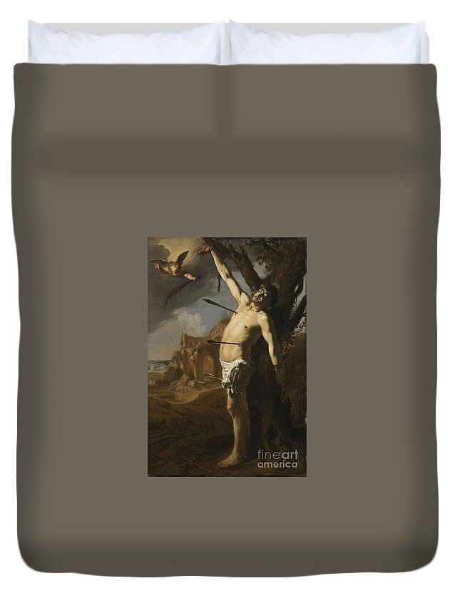 David Colijns Duvet Cover featuring the painting The Martyrdom Of Saint Sebastian by Celestial Images