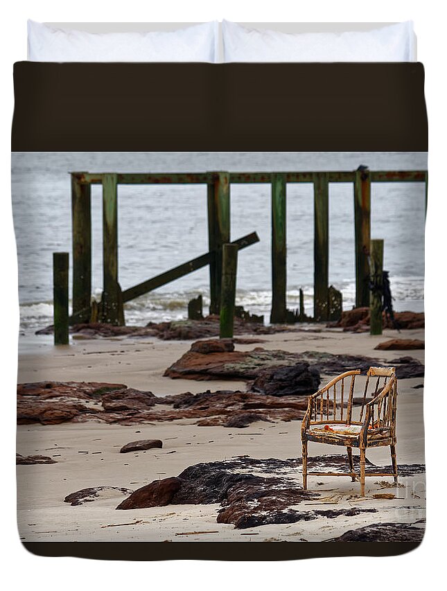 Chair Duvet Cover featuring the photograph The Melrose Chair by Paul Mashburn
